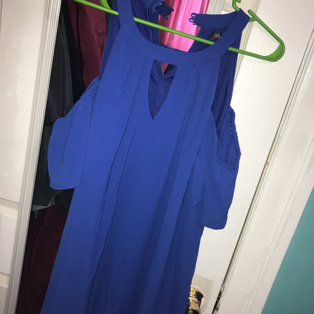 blue swing dress